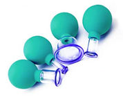 4 PCes de copos médicos ajustados de um Hijama do silicone do produto comestível dos produtos dos cuidados médicos limpam a massagem colocando ajustada colocando