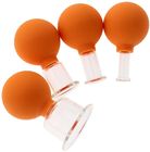 A laranja diferente do tamanho de 4 PCes limpa a cabeça que colocando do Pvc dos copos o corpo de vidro da sução faz massagens o anti copo das celulites