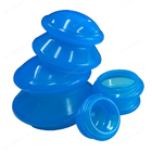 O vácuo enlata azul colocando dos cuidados médicos da fisioterapia das celulites de Ventouse do absorvente da umidade do silicone da massagem o anti