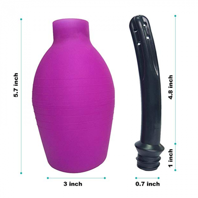 Bulbo retal para homens - lavagem anal do enema para mulheres, o líquido de limpeza Vaginal ou anal reusável do Clyster com o bocal macio e liso