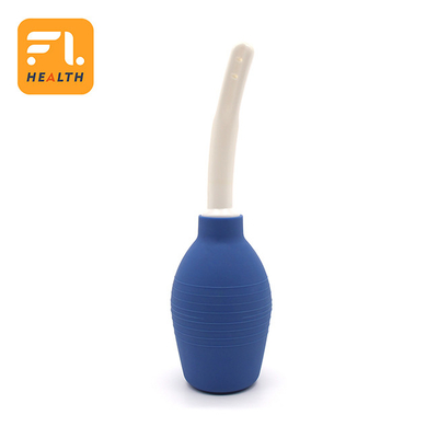Kit de lâmpada de enema de silicone preto 7.6oz Chuveiro anal limpo com mangueira de 19.7 polegadas