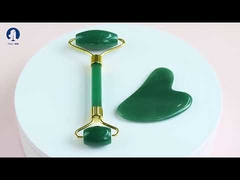 Conjunto de ferramentas natural facial da pele 100% Jade Roller Gua Sha Massage para o músculo que relaxa